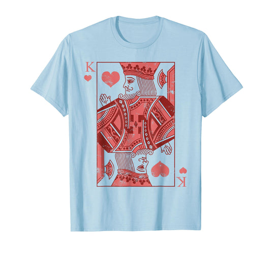 King Of Hearts Valentines Day Cool V-Day Couple Matching T-Shirt
