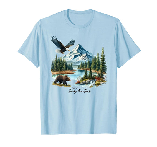 Great Smoky Mountains Bear Vintage 90s Style T-Shirt