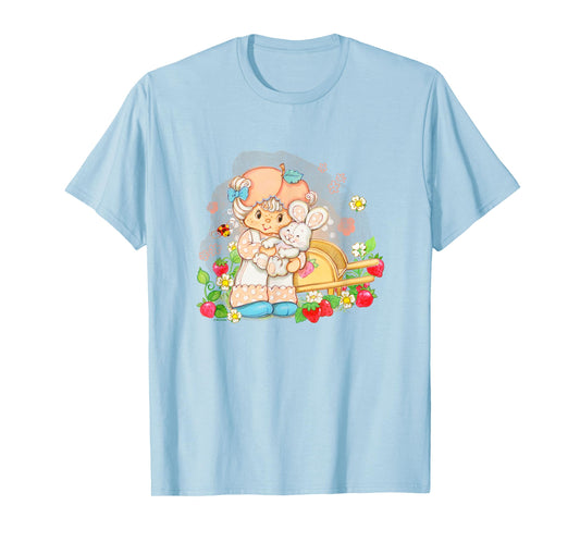 Strawberry Shortcake Apricot An Hopsalot Hug Cute Big Logo T-Shirt