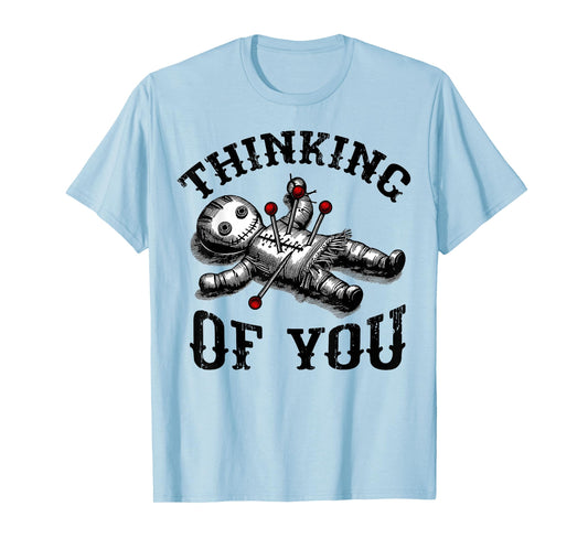 Voodoo Doll Thinking of You Funny Goth Halloween Costume T-Shirt