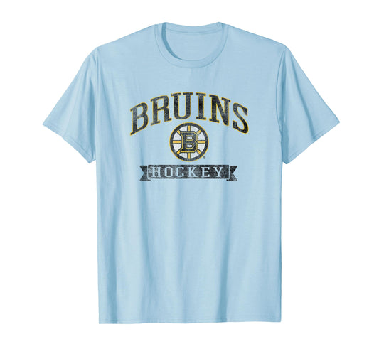 Boston Bruins Vintage Hockey Gray Officially Licensed T-Shirt