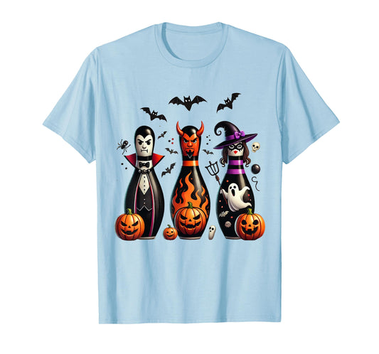 Funny Bowling Pins Halloween Spooky Costume 2 T-Shirt
