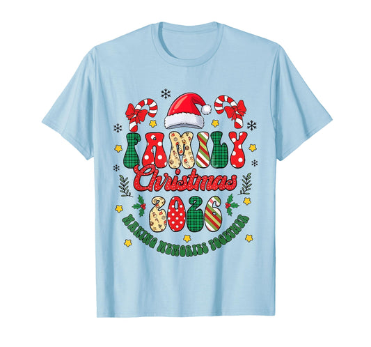Family Christmas 2026 Santa Hat Matching Outfit Xmas Squad T-Shirt