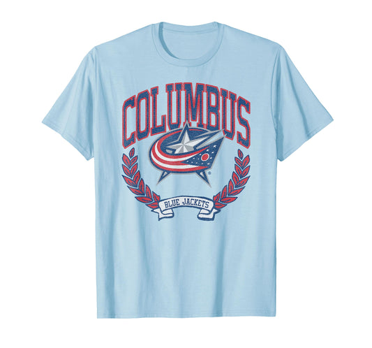Columbus Blue Jackets Vintage Victory Gray Licensed T-Shirt
