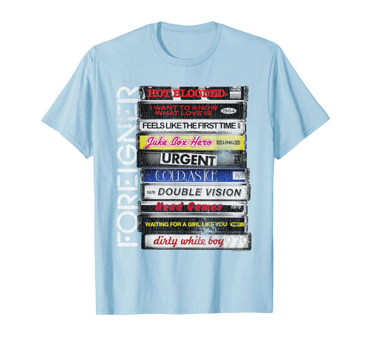Foreigner Classic Hit Songs 80s Rock Band T-Shirt