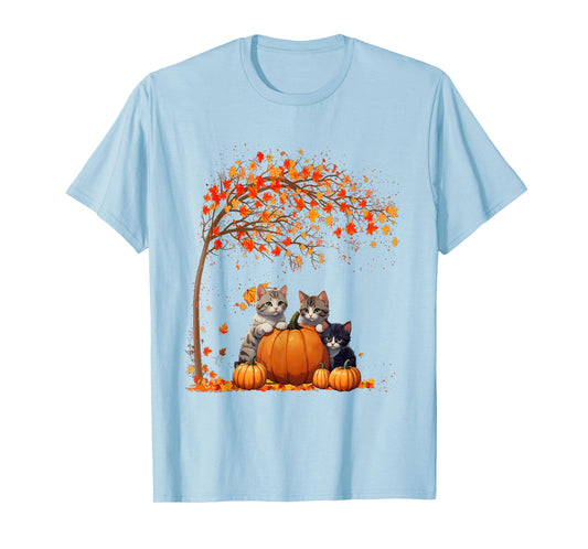 It's Fall Y'all Cat Leaf Fall Tree Hello Autumn Thanksgiving T-Shirt