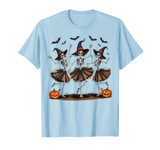 Dancing Skeleton Witches Halloween Costume Spooky Season T-Shirt