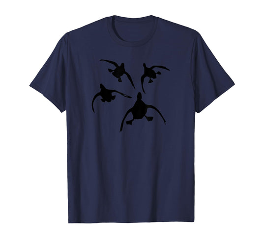 Duck Hunting T Shirt by Committed Waterfowl: Four Coming In T-Shirt