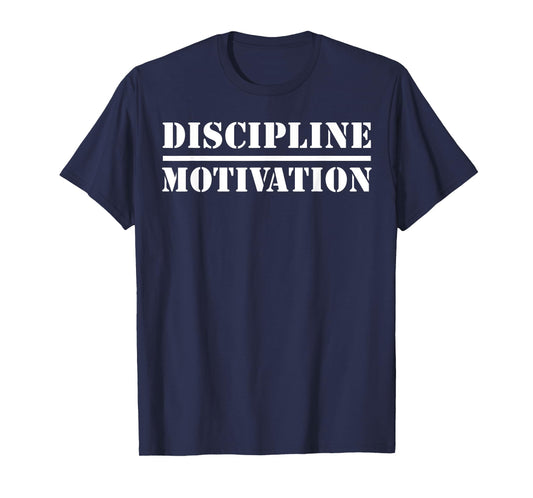 Discipline Over Motivation Gym Workout Bootcamp T-Shirt