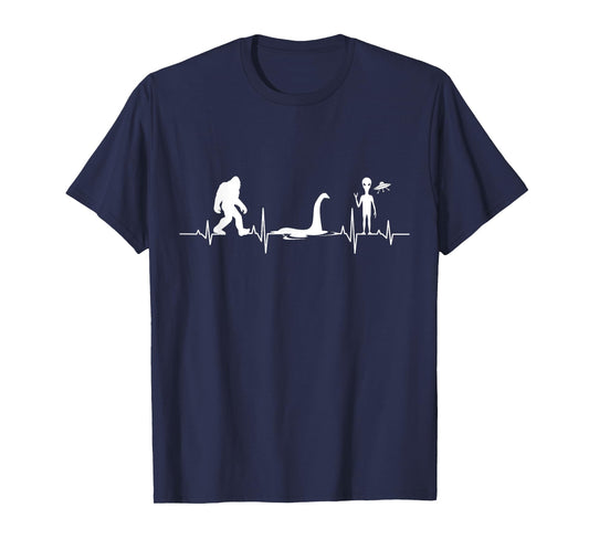 Funny Bigfoot Sasquatch Loch Ness Monster Nessie Alien UFO T-Shirt