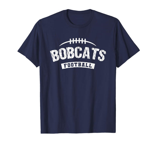 Bobcats Hallsville Football Distressed HS T-Shirt