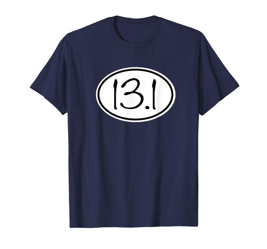 13.1 Oval Half Marathon Decal Running TShirt T-Shirt