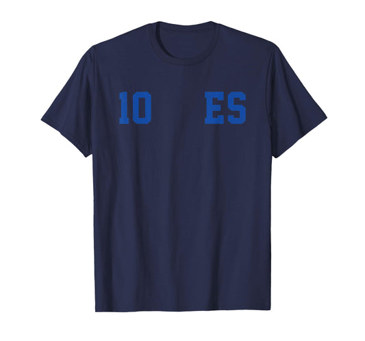 El Salvador Football Soccer Number 10 Distressed Vintage T-Shirt