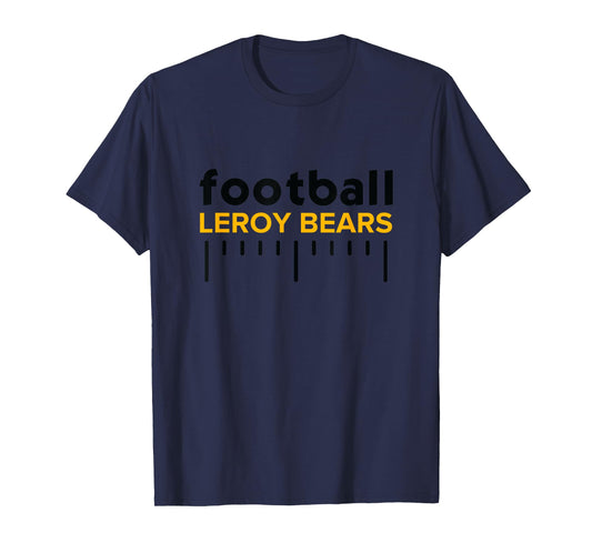 Leroy Bears Football Lines HS T-Shirt