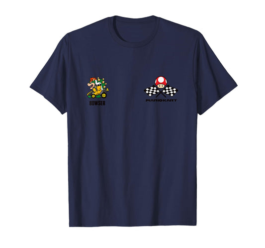 Mario Kart Bowser Est 1992 King Koopa Race Schematics T-Shirt