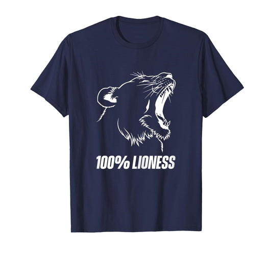 100% Lioness Gym Motivation Apparel Funny Inspiration Lion T-Shirt
