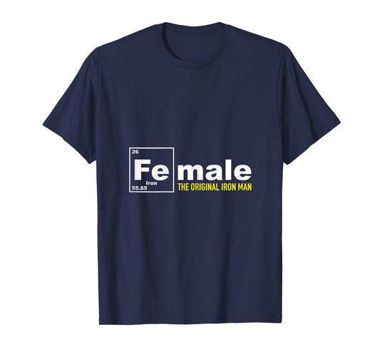 Flex Design Co. Iron Man Shirt, Iron Woman Shirt, Black T-Shirt, Women's Superhero T-Shirt, X-Small, Black, Short Sleeve