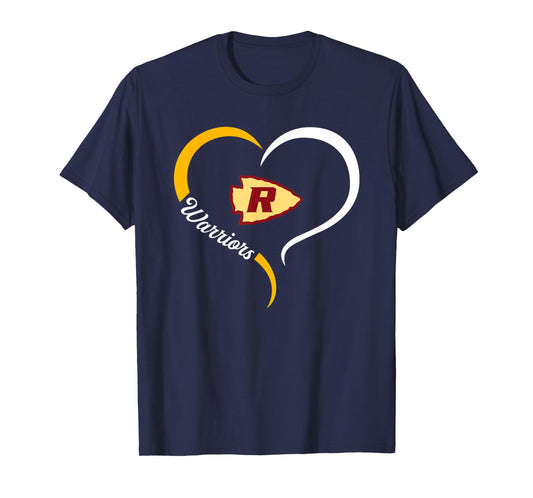 Riverdale Warriors Logo Half Heart Slogan HS T-Shirt