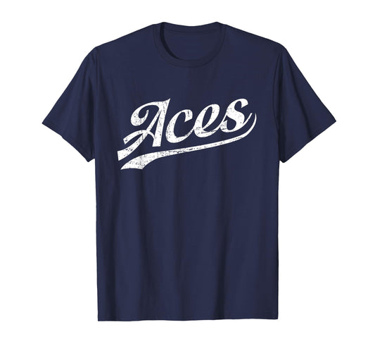 Aces Vintage Sports Name Tee Design T-Shirt