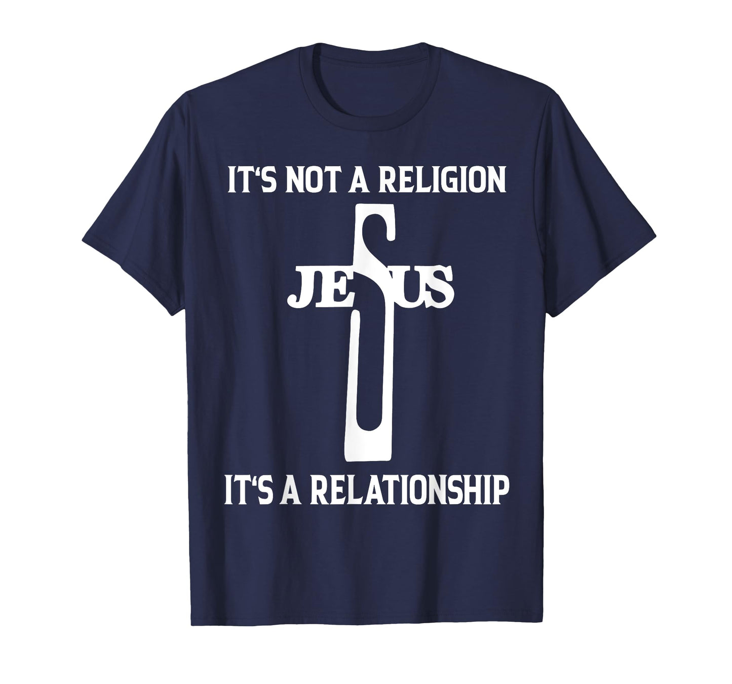 It's Not A Religion Jesus It's A Relationship Christian Women's T-Shirt, Black, Small, Short Sleeve, Unisex-Adults