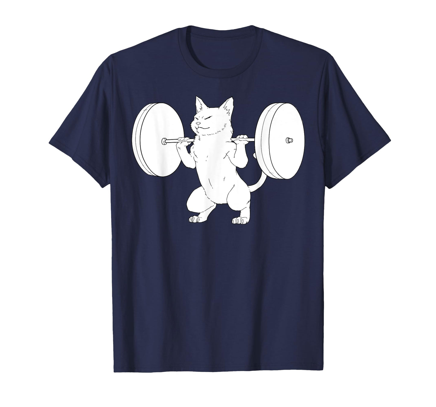 Cat Squat Powerlifting T-Shirt Cute T-Shirt for Men Women