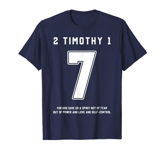 2 Timothy 1:7 Bible Verse Team Sports Jersey Christian T-Shirt