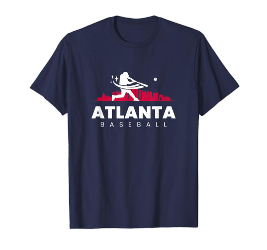 Atlanta Baseball Vintage Minimalist Retro Baseball Lover T-Shirt