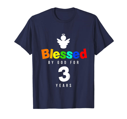 3rd Birthday Christian gift Blessed by God for 3 years old T-Shirt