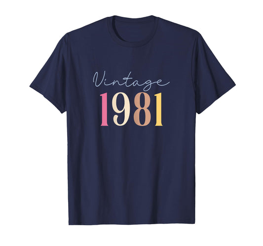 44 Years Old Vintage 1981 44th Birthday For Women T-Shirt