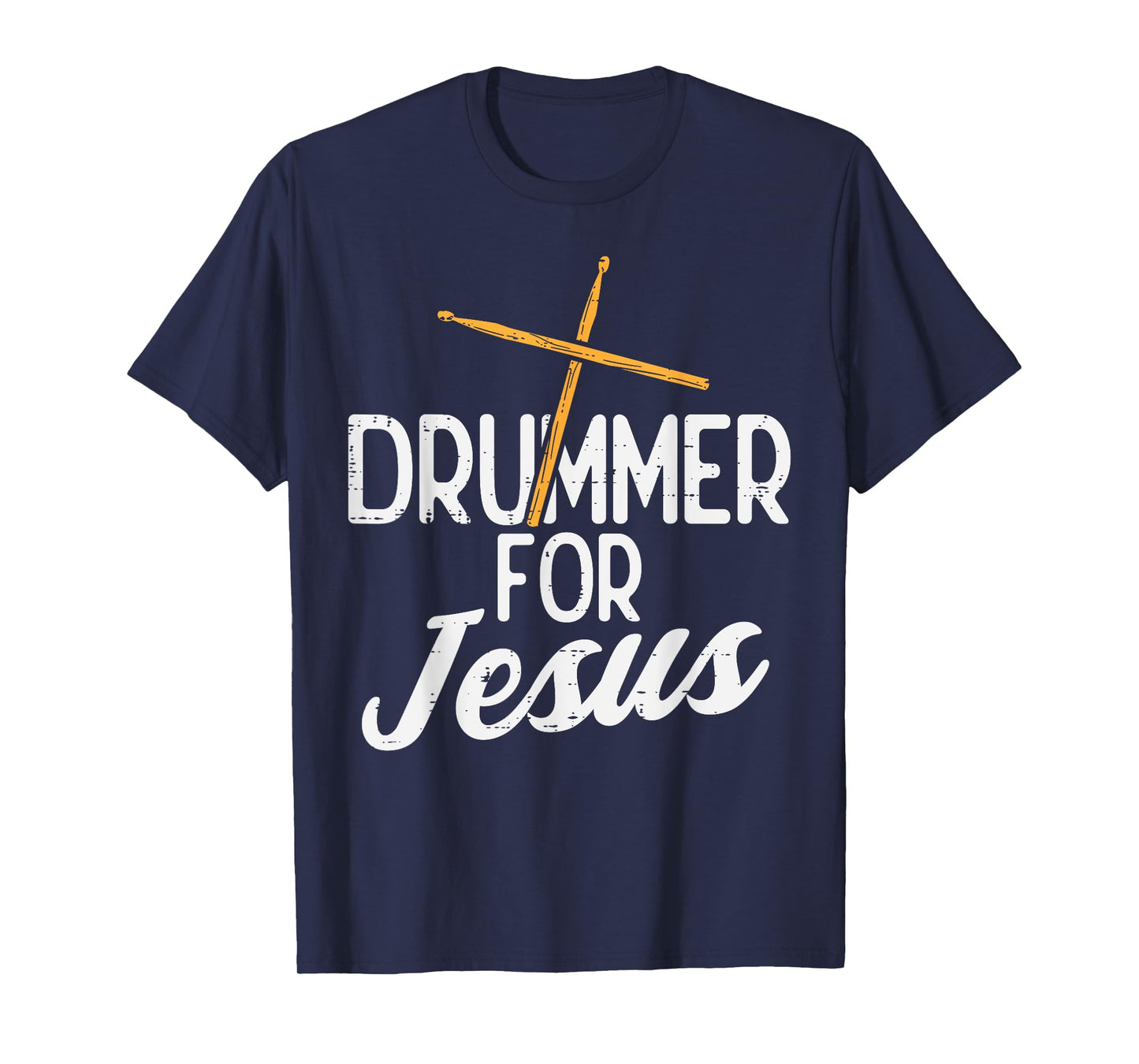 Drummer For Jesus God Drumming Christian Men Women Kids T-Shirt