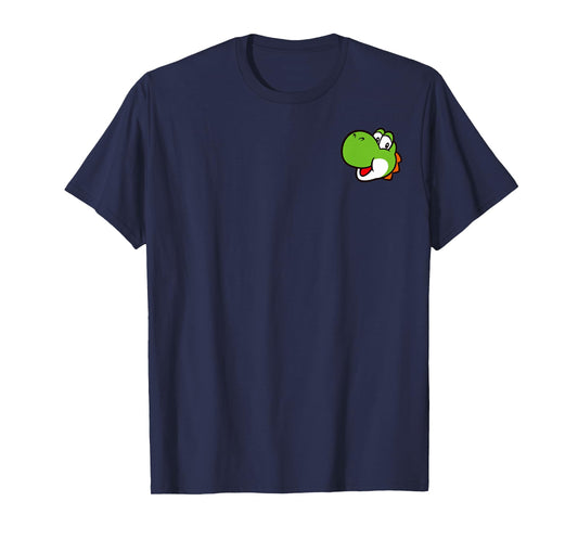 Super Mario Bros Yoshi Left Chest Portrait T-Shirt