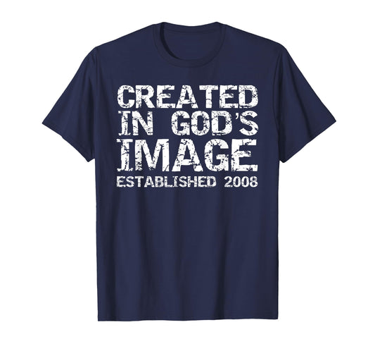 2008 Birthday Boys 2008 Birth Year Created in God's Image T-Shirt
