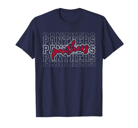 Vintage Panthers School Sports Name Spirit Back To School T-Shirt