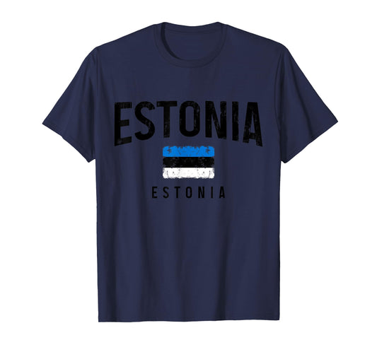 Estonia Estonia Estonian Flag Vintage Pride T-Shirt