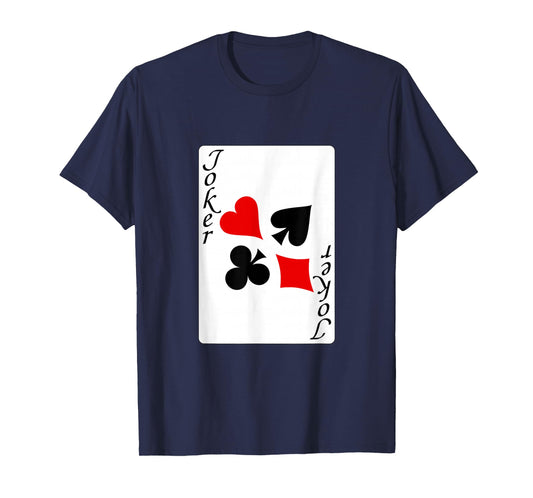 funny halloween shirt 2025 Joker Playing Card Costume fun T-Shirt