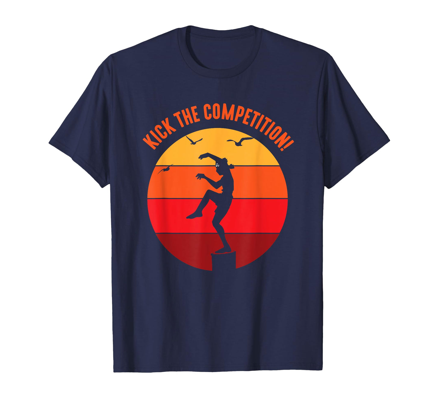 Karate Teen Kid Vintage Sunset On Pacific Ocean Beach T-Shirt