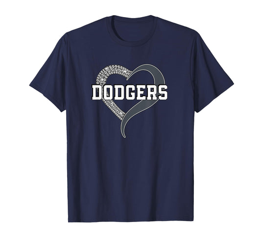 Dodgers Madison Diamond Heart HS T-Shirt