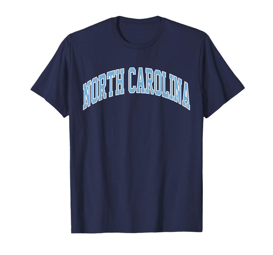 Retro North Carolina Blue Souvenir Simple North Carolina Tee T-Shirt