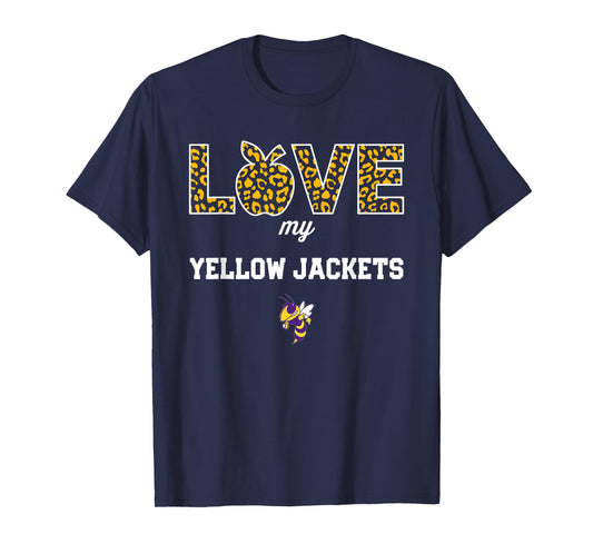 Greenville Yellow Jackets Logo Love My Team HS T-Shirt
