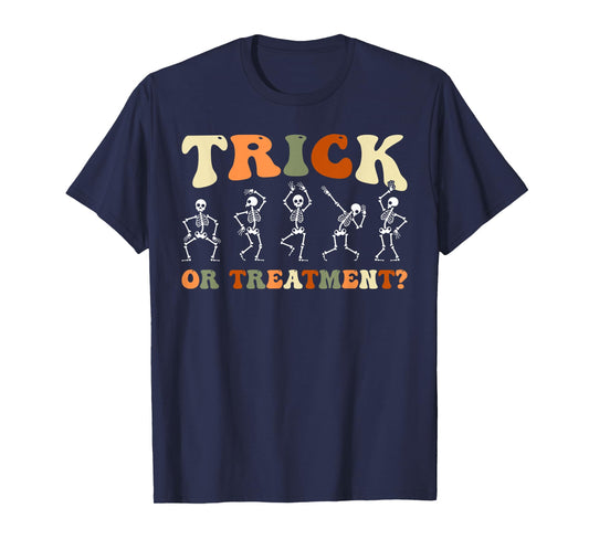 Trick Or Treatment Physical Therapy PT Halloween Skeletons T-Shirt