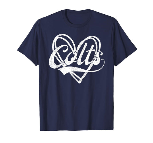 Colts Heart Name Vintage Retro Men Women Kids Girls T-Shirt