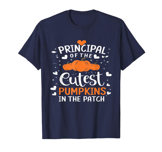 Principal Of The Cutest Pumpkins In The Patch Halloween Tee T-Shirt