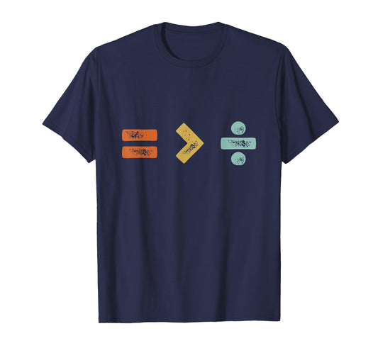 Equality Is Greater Than Division Vintage Anti-Racism T-Shirt