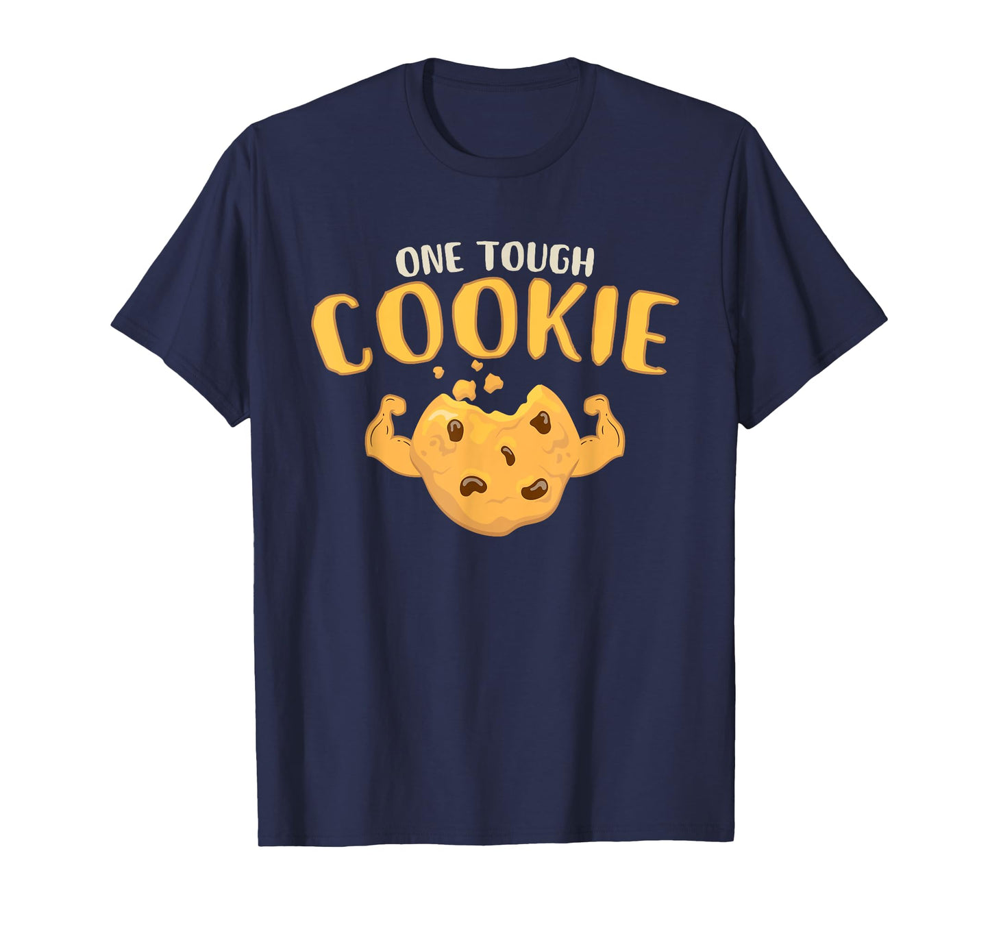 One Tough Cookie - Funny Cute Baking Biceps Tee - Women's Unisex Adults Black Short Sleeve T-Shirt - Small