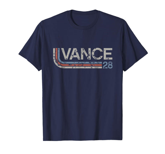 JD Vance 2024 Vintage Grunge Retro Stripe Vance 2028 T-Shirt