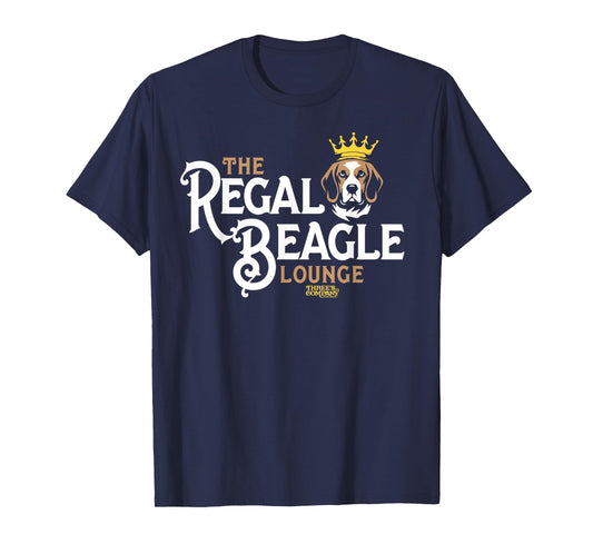 The Regal Beagle Pub Three's Company Retro Dog Crown Men Women Girls Kids T-Shirt