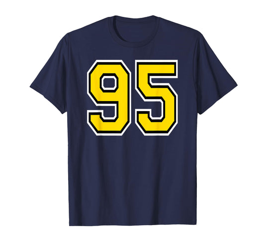 Number 95 in Yellow White Black T-Shirt