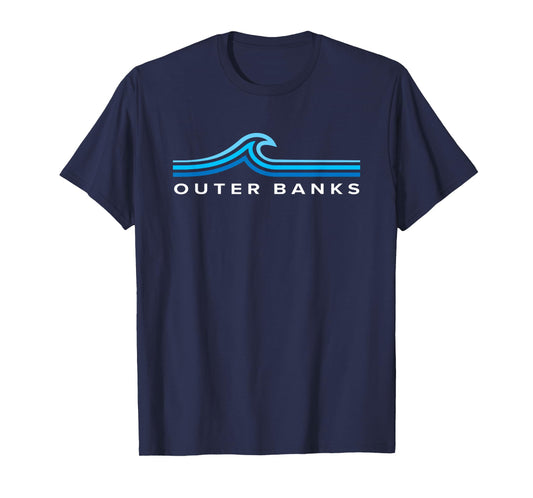 Outer Banks NC Waves Vintage Mens Womens Girls Boys Souvenir T-Shirt
