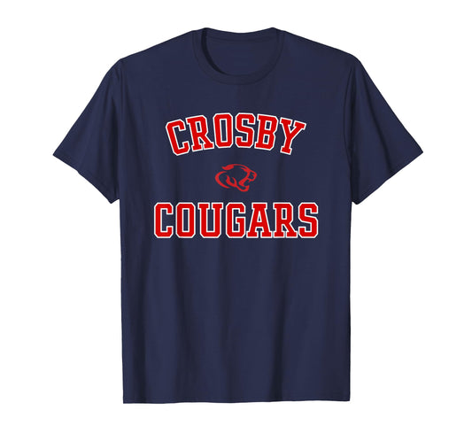 Crosby Cougars Logo Varsity HS T-Shirt