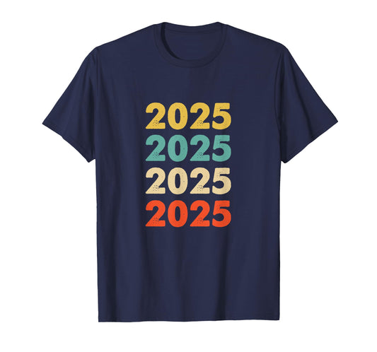 Vintage 2025 Shirts & Birthday Gifts 2025 Birthday T-Shirt for Men, Women, Boys or Girls. Born in 2025 Tee. Unisex-Adults, Unisex-Kids. Black. Small. Short Sleeve. T-Shirt